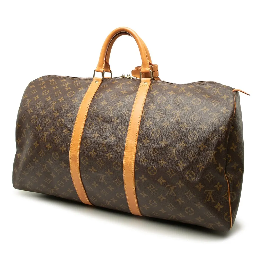 Louis Vuitton Monogram Keepall 55 Brown Canvas Very good - Back View