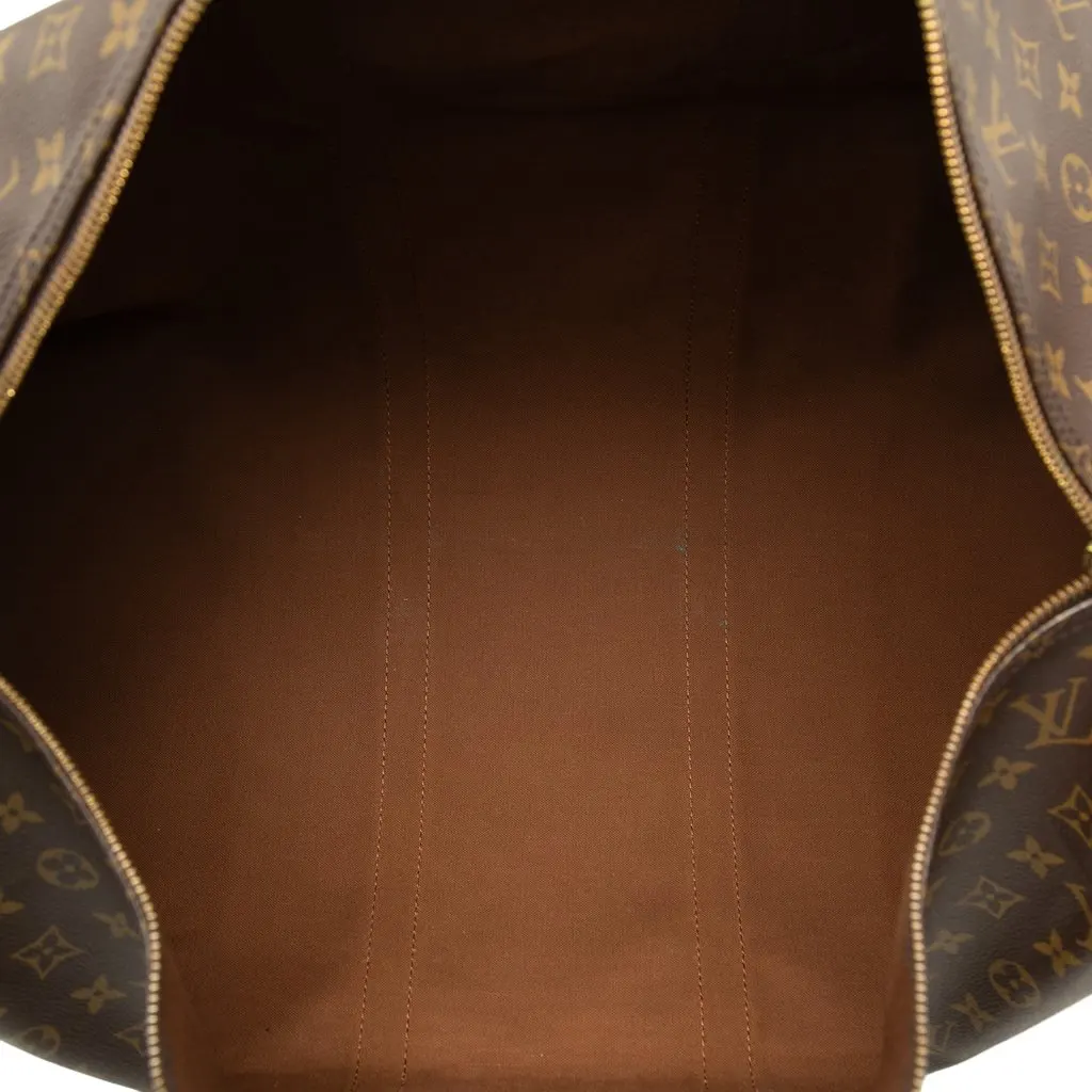 Louis Vuitton Monogram Keepall 55 Brown Canvas Very good - Model View