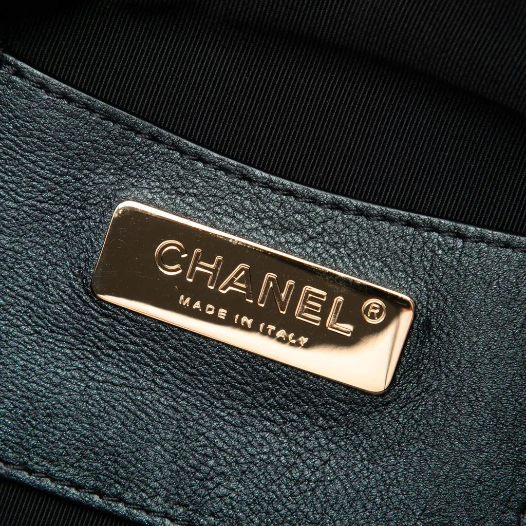 Chanel Iridescent Calfskin All About Waist Belt Bag Black Leather Good - Box View