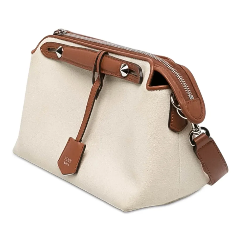Fendi Medium Canvas By The Way Satchel Brown Canvas Very good - Back View
