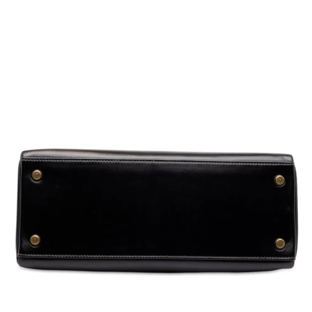 Hermès Box Calf Kelly Retourne 28 Black Leather Good - Inside View