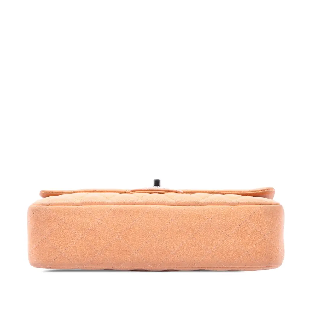 Chanel Medium Classic Caviar Double Flap Orange Leather Very good - Inside View