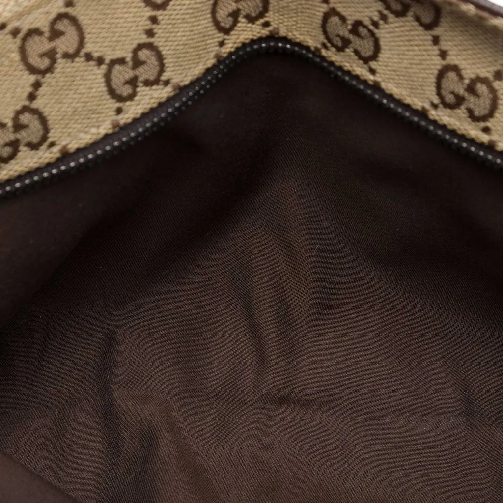 Gucci GG Canvas Double Pocket Belt Bag Beige Canvas Very good - Model View