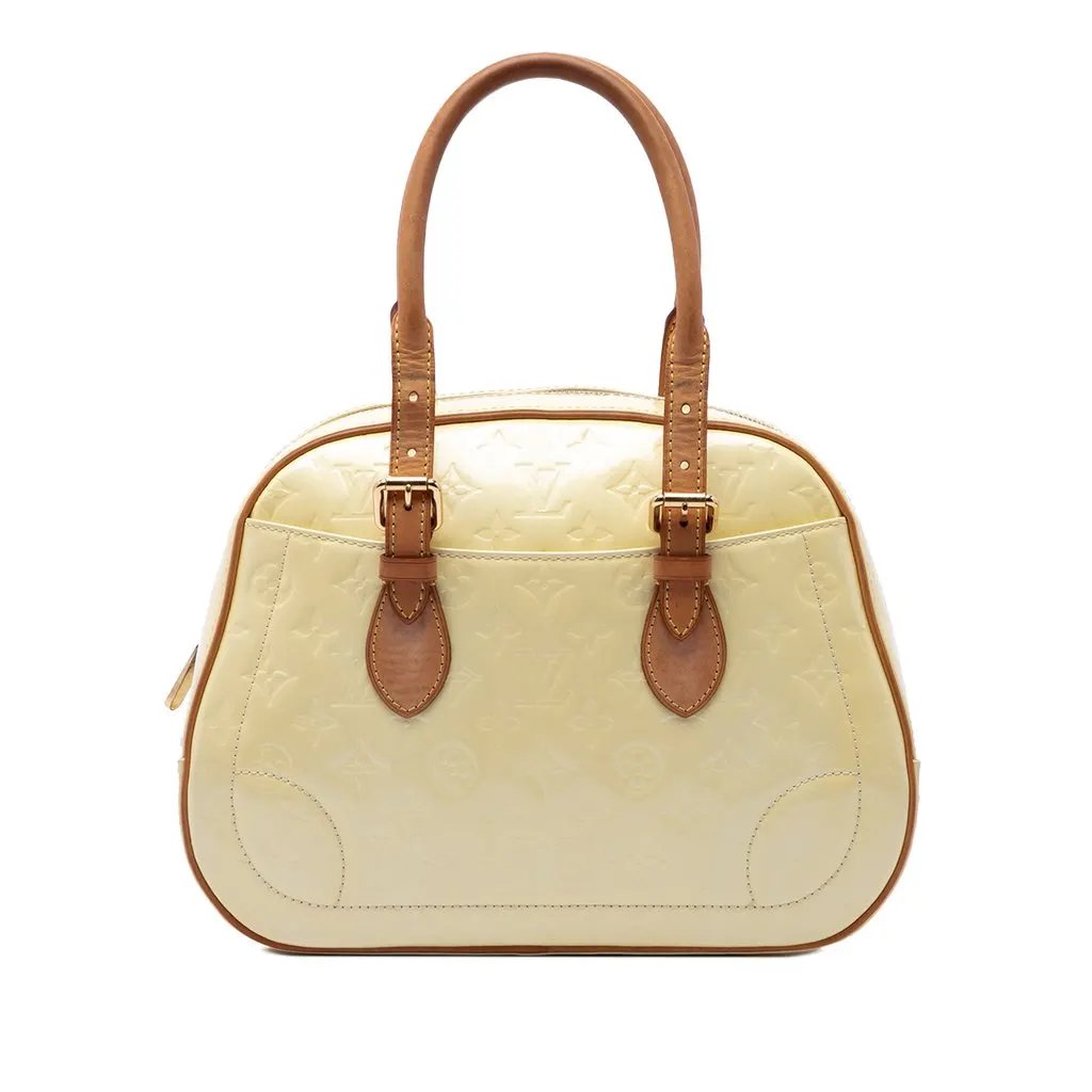 Louis Vuitton Monogram Vernis Summit Drive White Leather Good - Front View