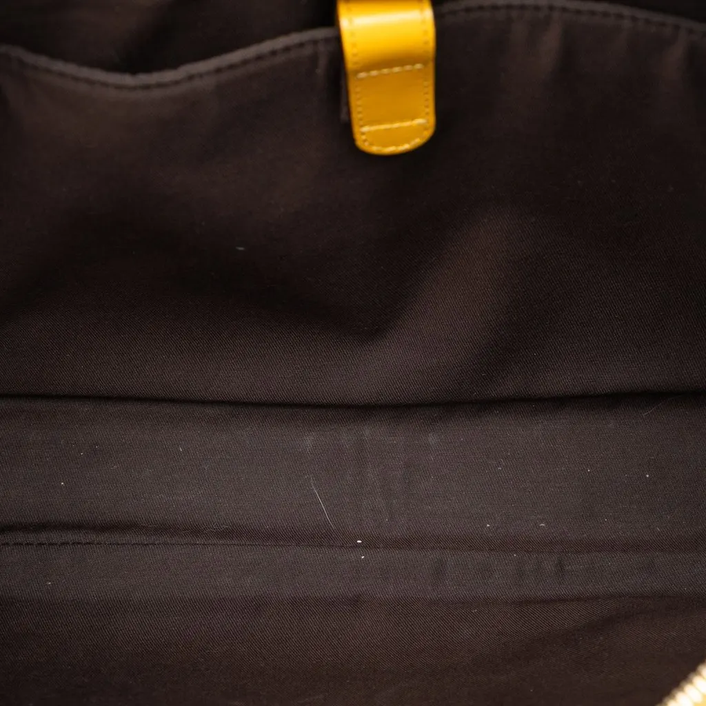 Gucci Medium Diamante Bright Leather Business Bag Yellow Leather Very good - Model View