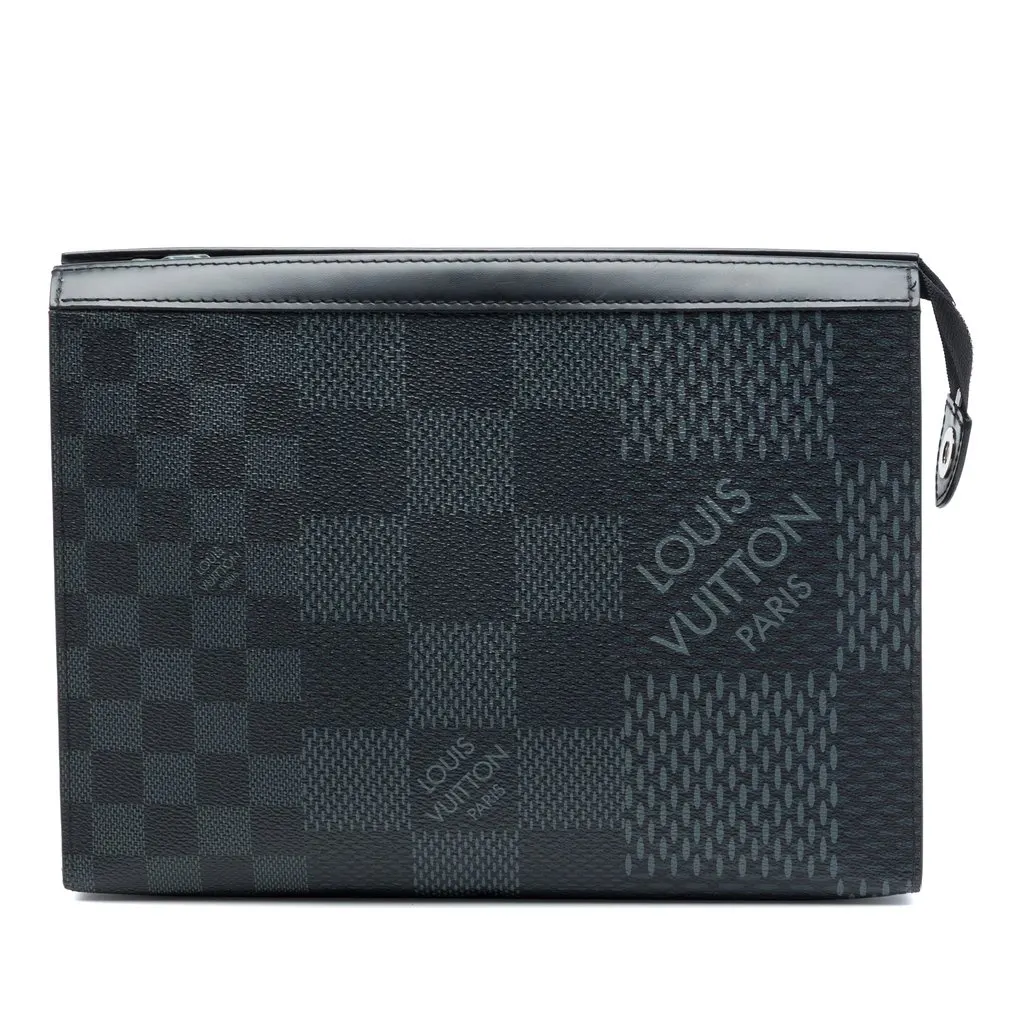 Louis Vuitton Damier Graphite 3D Pochette Voyage MM Black Very good - Front View