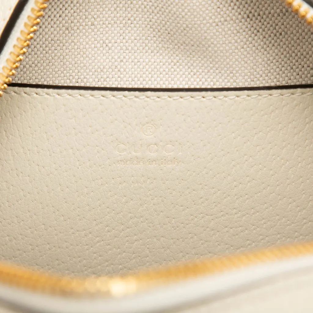 Gucci Small GG Supreme Textured Calfskin Web Ophidia Camera Bag Beige Very good - Box View