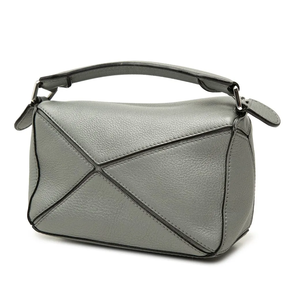 LOEWE Mini Calfskin Puzzle Satchel MultiColor Leather Very good - Back View