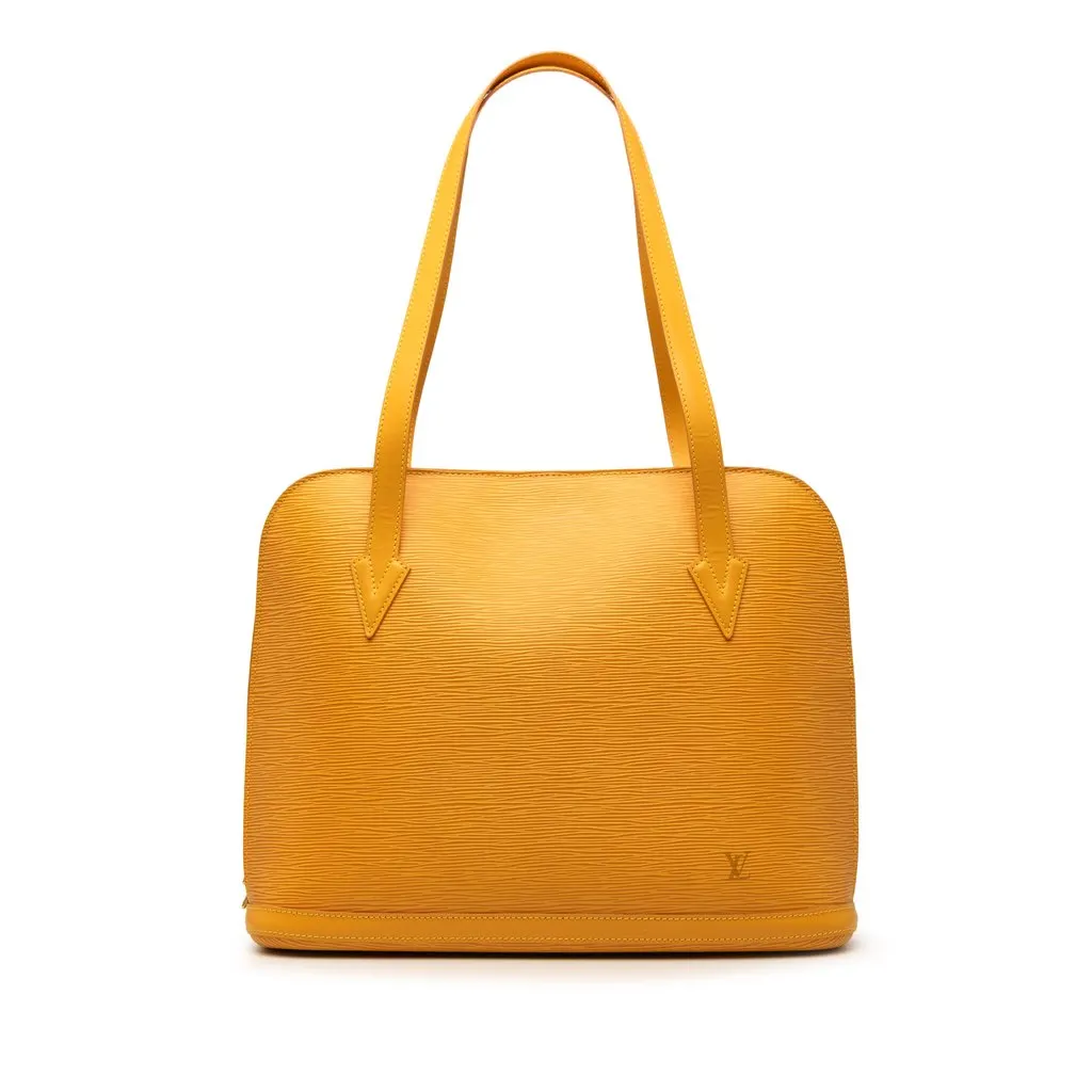 Louis Vuitton Epi Lussac Yellow Leather Very good - Front View