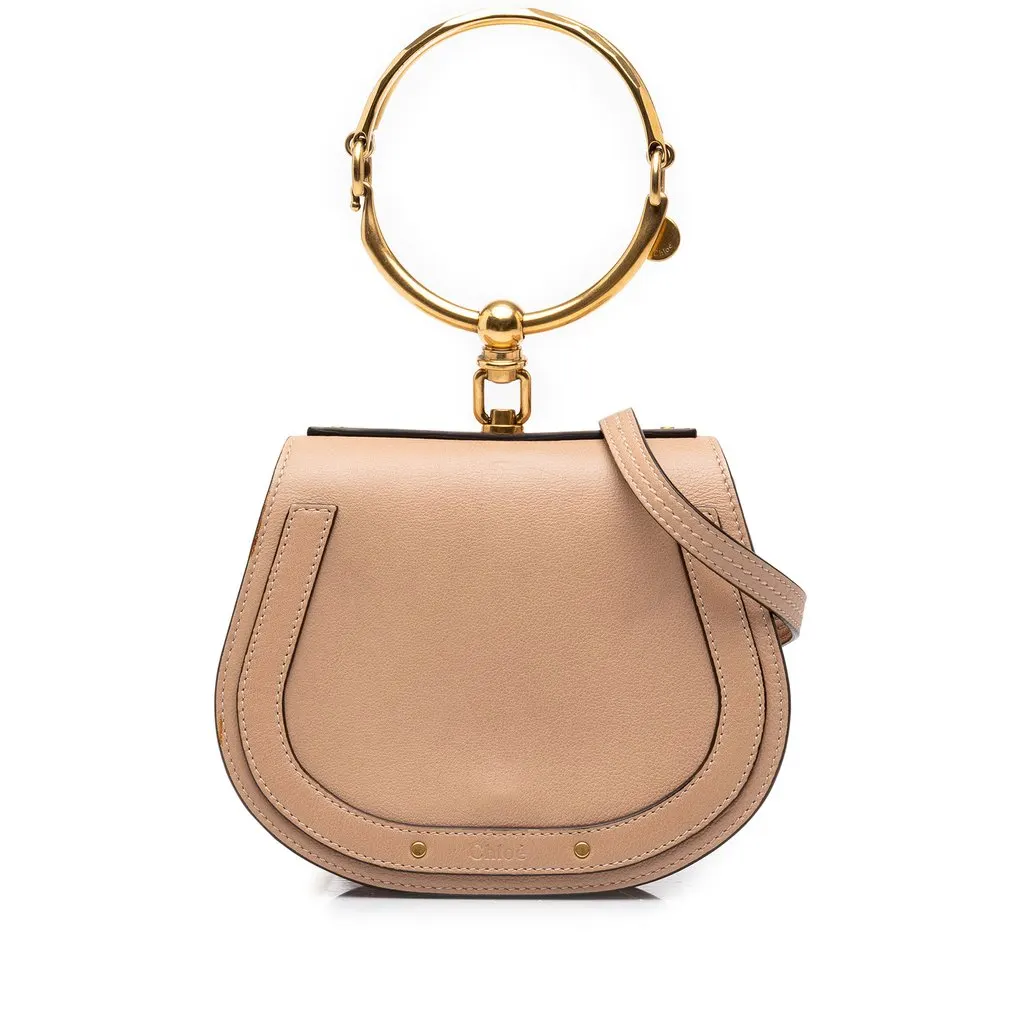 Chloé Small Leather Nile Bracelet Satchel Beige Leather Very good - Front View