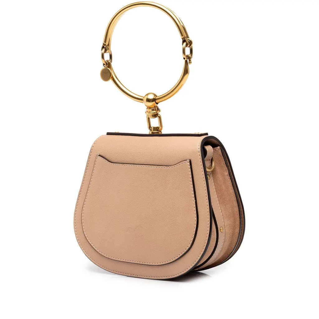 Chloé Small Leather Nile Bracelet Satchel Beige Leather Very good - Back View