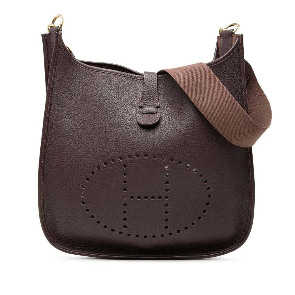 Hermès Clemence Evelyne I 33 Purple Leather Very good - Front View