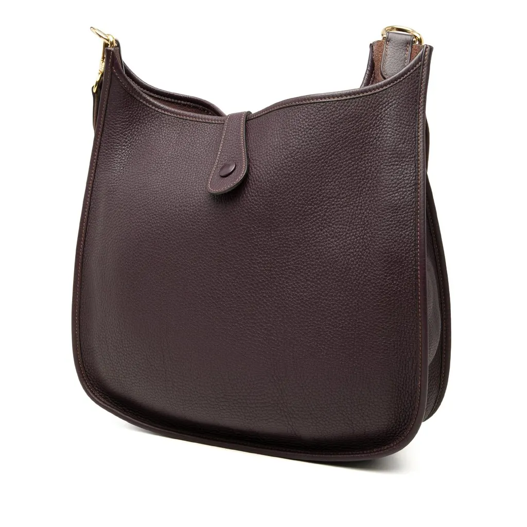 Hermès Clemence Evelyne I 33 Purple Leather Very good - Back View