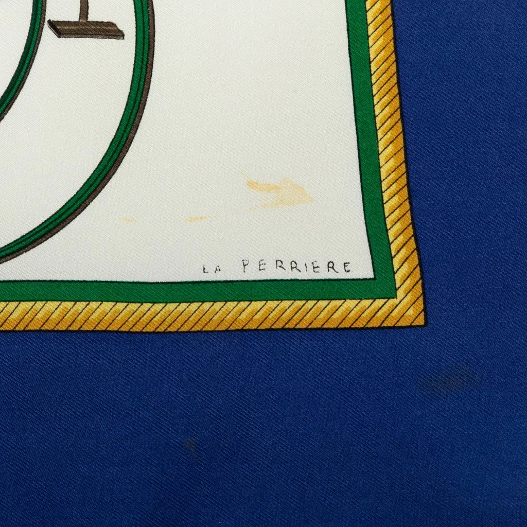 Hermès Les Voitures a Transformation Silk Scarf 90 White Silk Good - Inside View