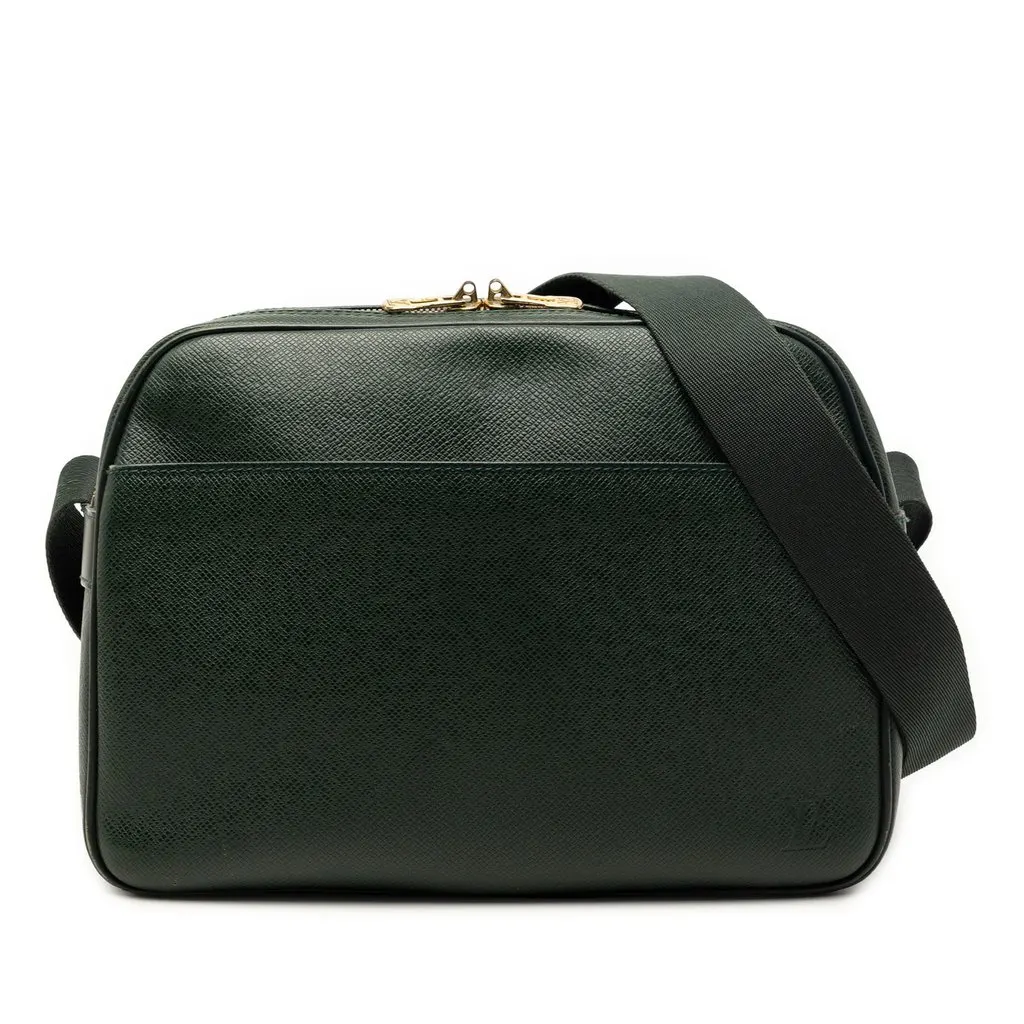 Louis Vuitton Taiga Reporter PM Green Leather Very good - Front View