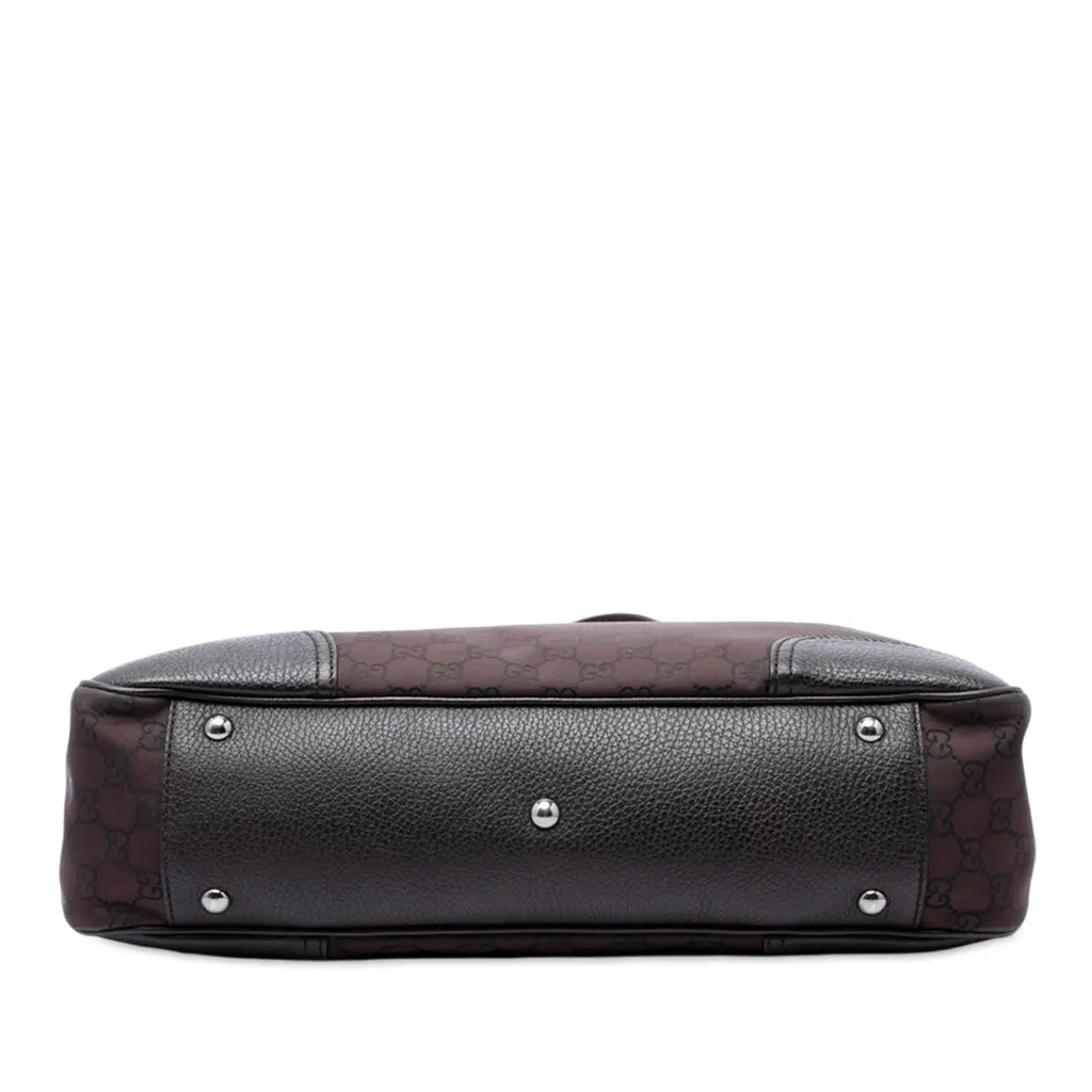 Gucci GG Nylon Princy Tote Brown Very good - Inside View