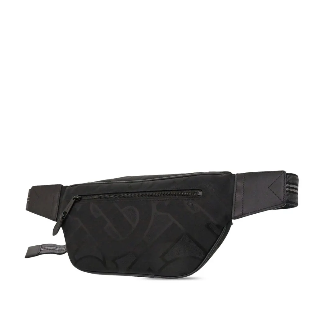 Burberry TB Monogram Nylon Sonny Belt Bag Black Very good - Back View