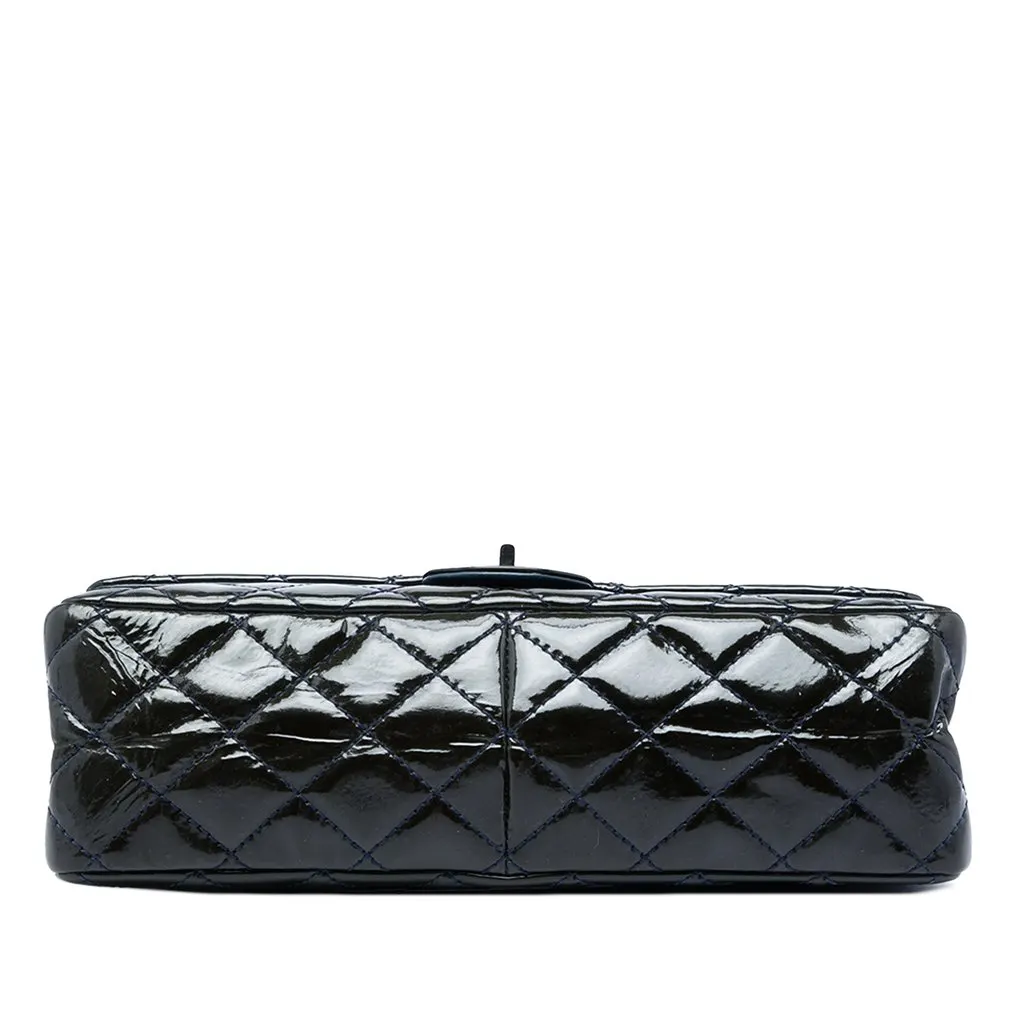 Chanel Quilted Patent Reissue 2.55 Double Flap 226 Blue Leather Very good - Inside View