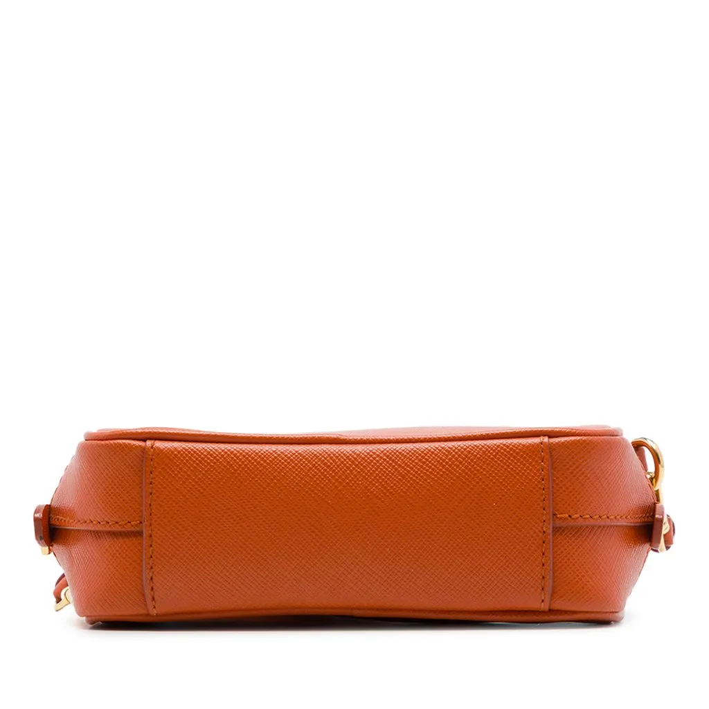 Prada Saffiano Camera Bag Orange Leather Very good - Inside View