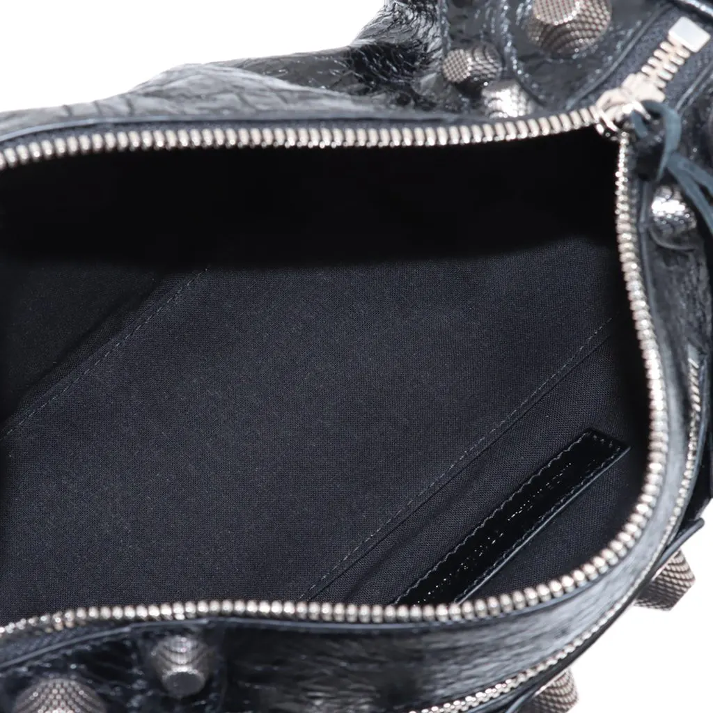 Balenciaga Lambskin Motocross Le Cagole Cylinder Crossbody Black Leather Very good - Inside View