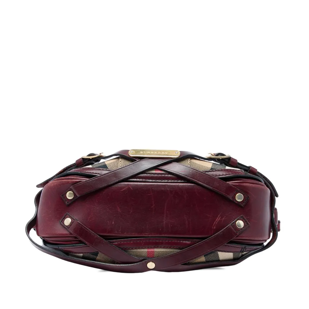 Burberry House Check Canvas Bridle Langford Crossbody Brown Very good - Inside View