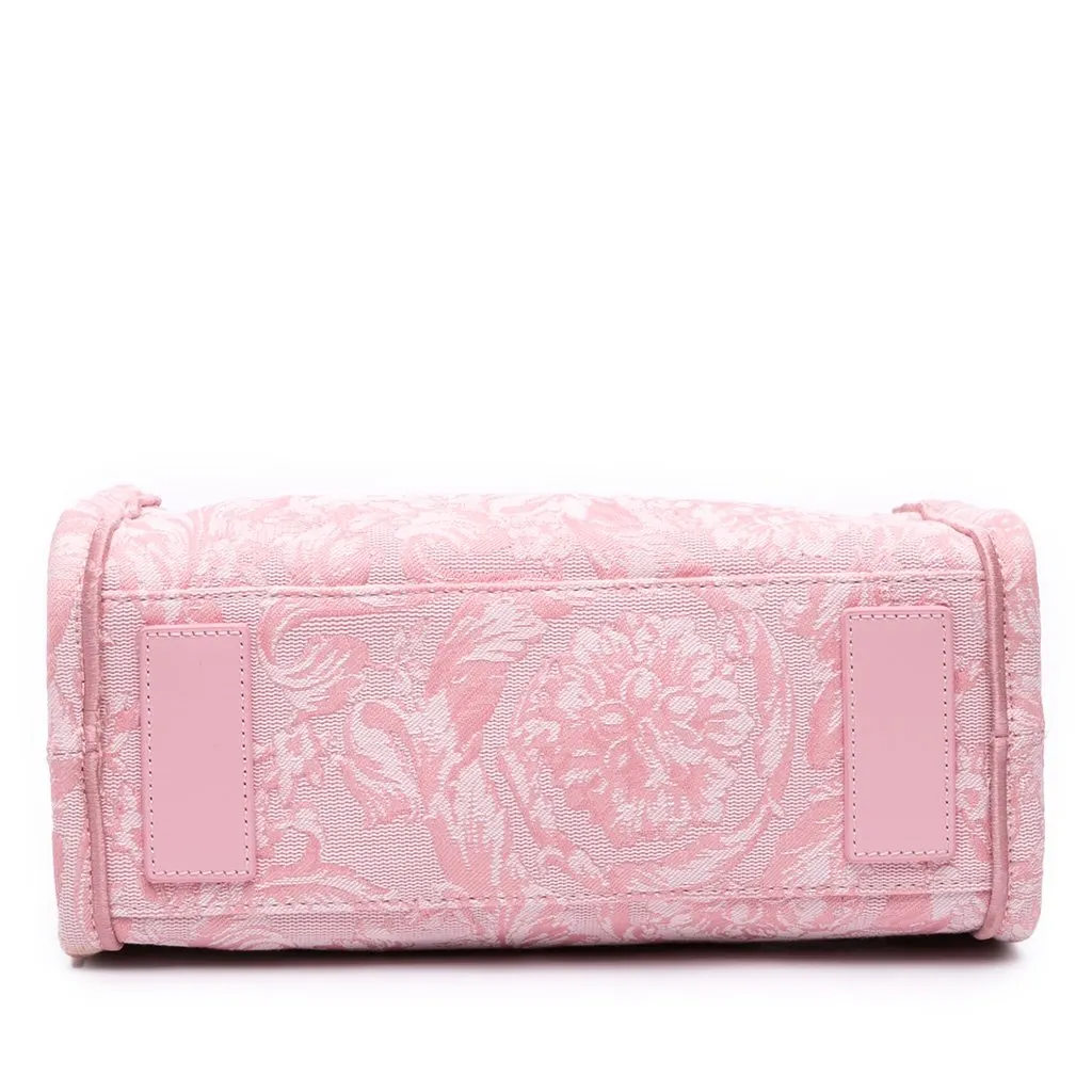 Versace Small Canvas Barocco Athena Tote Pink Good - Inside View