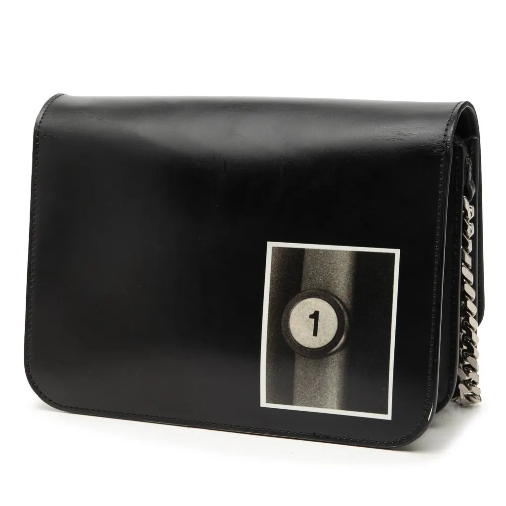 Burberry Small Smooth Calfskin Bambi TB Crossbody Black Leather Very good - Back View