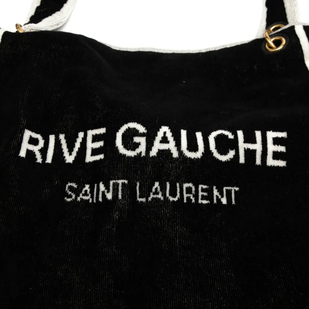 Saint Laurent Terry Cloth Rive Gauche Tote Black Very good - Box View