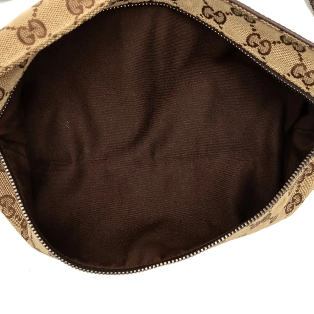 Gucci GG Canvas Double Pocket Belt Bag Beige Very good - Model View