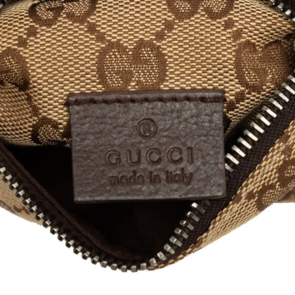 Gucci GG Canvas Double Pocket Belt Bag Beige Very good - Box View