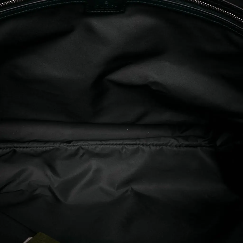 Gucci Canvas Embossed Logo Tote Green Canvas Good - Model View