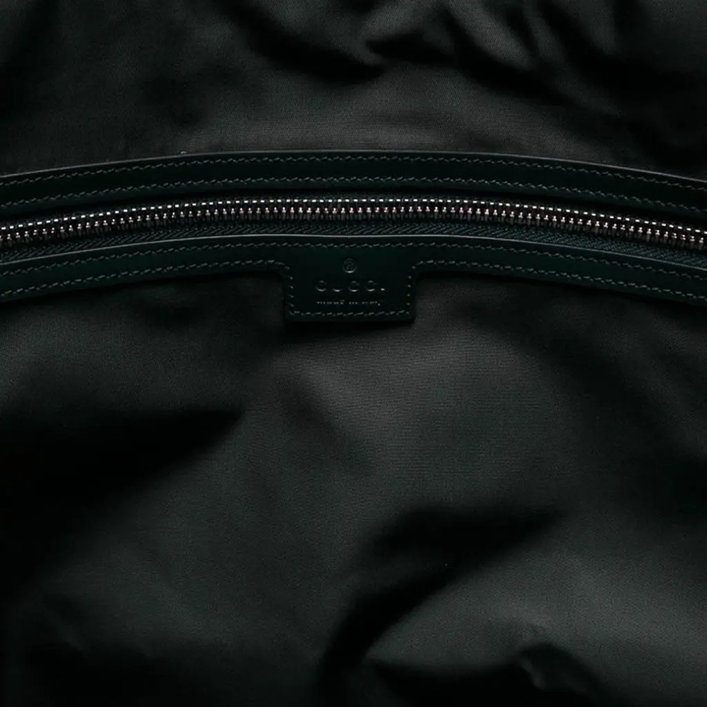 Gucci Canvas Embossed Logo Tote Green Canvas Good - Box View