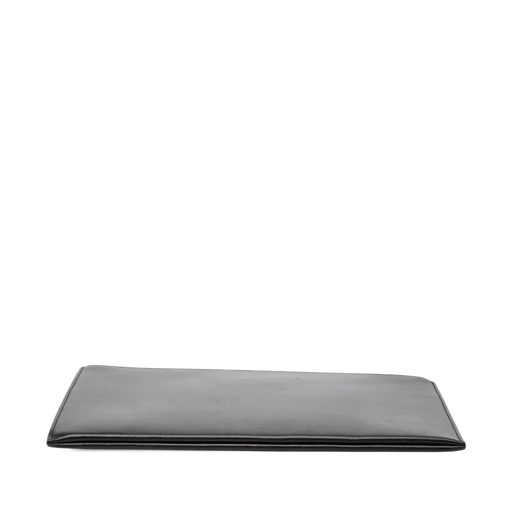 Saint Laurent Leather Zip Clutch Black Leather Very good - Inside View