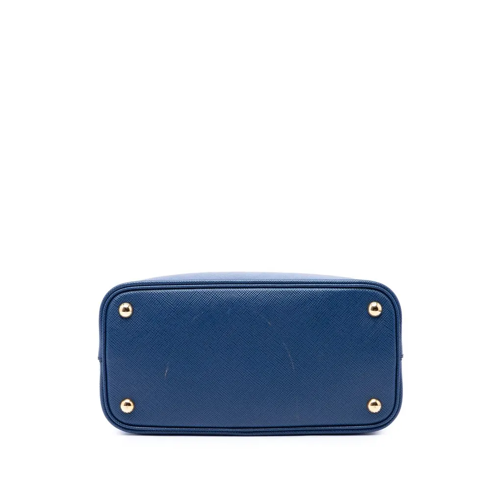 Prada Large Saffiano Cuir Panier Satchel Blue Leather Very good - Inside View