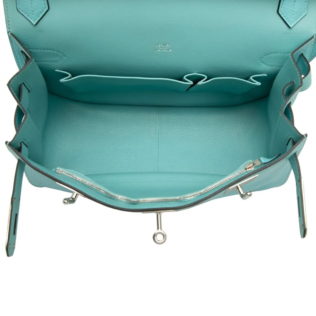 Hermès Clemence and Swift Jypsiere 31 Blue Leather Very good - Model View