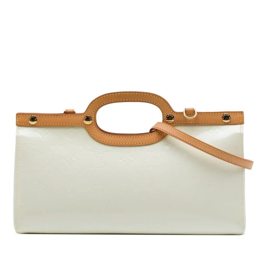 Louis Vuitton Monogram Vernis Roxbury Drive White Leather Very good - Front View