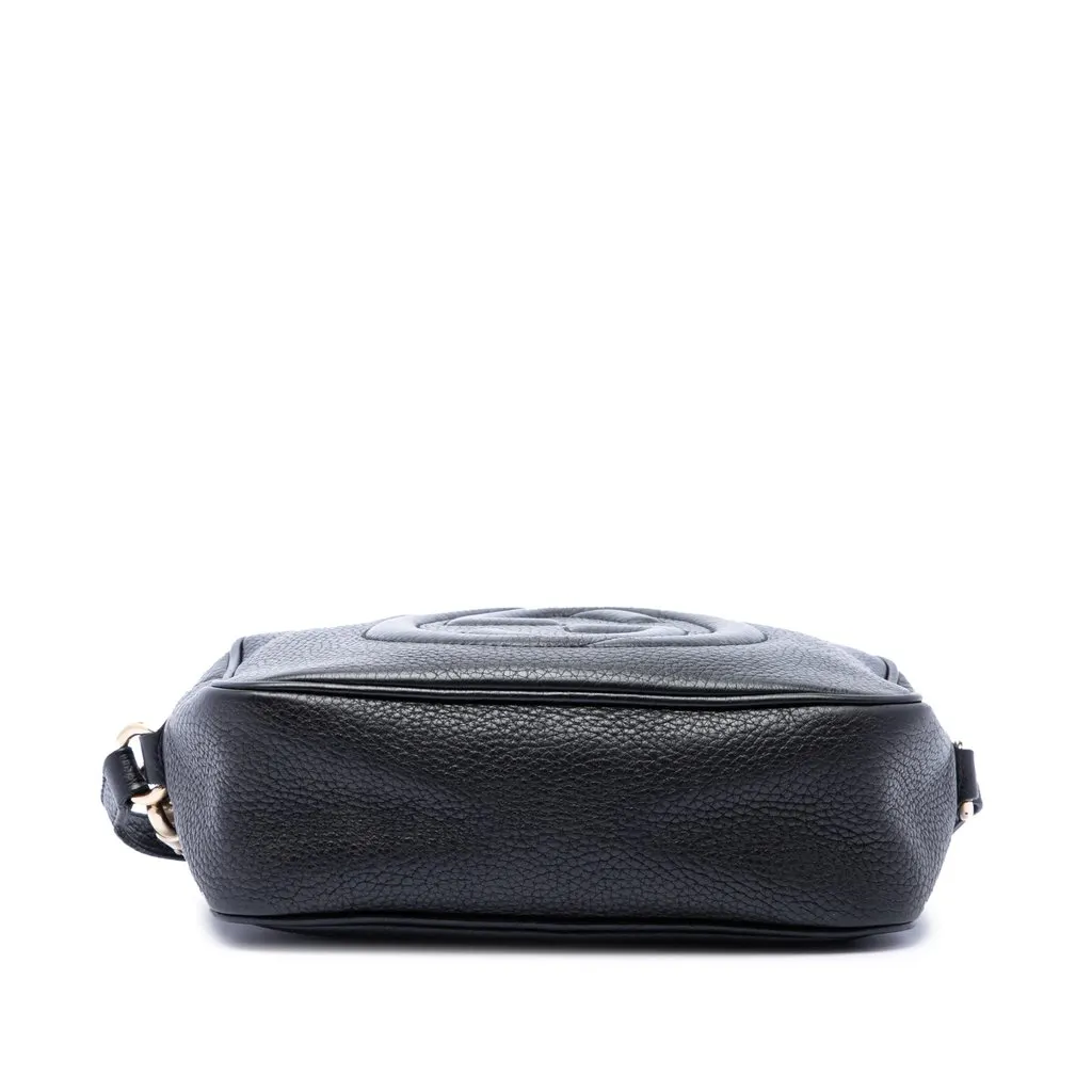 Gucci Calfskin Soho Disco Crossbody Black Leather Good - Inside View