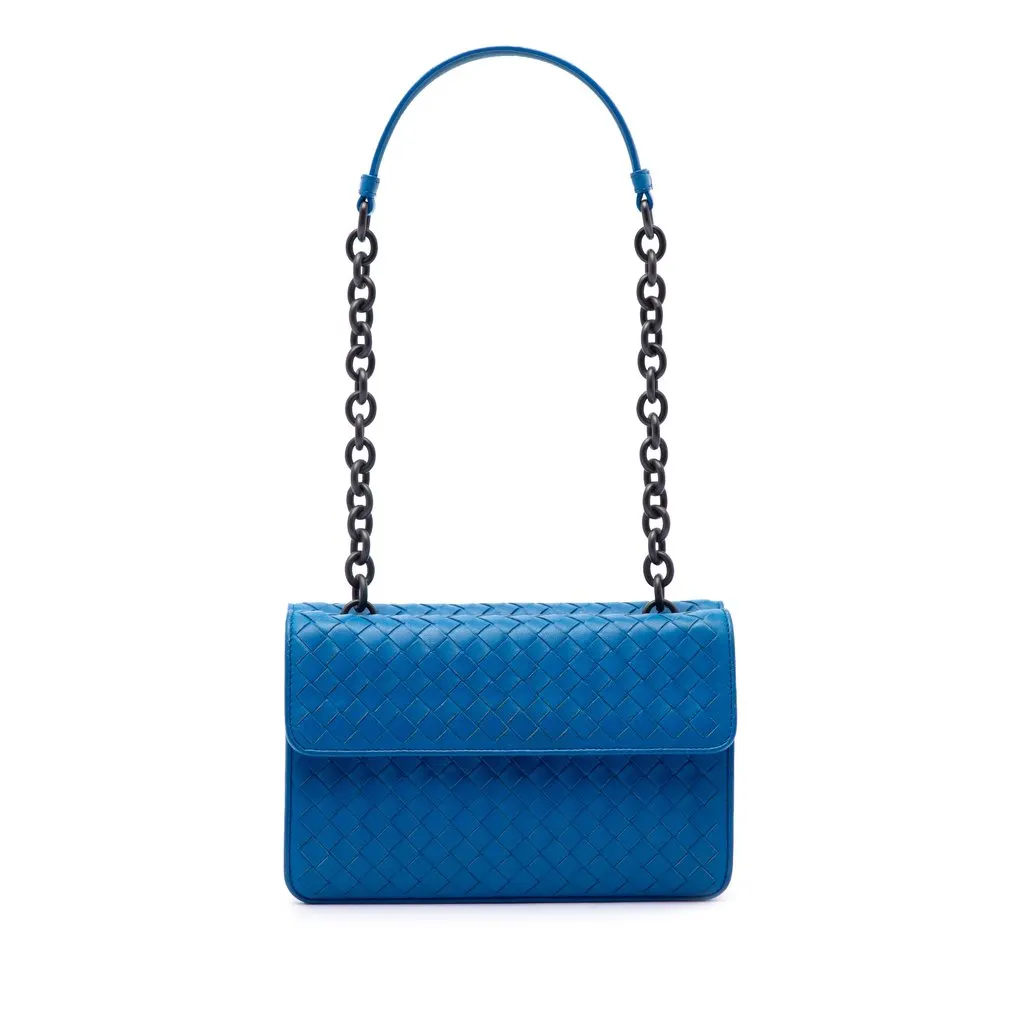 Bottega Veneta Nappa Intrecciato Double Sided Flap Shoulder Bag
