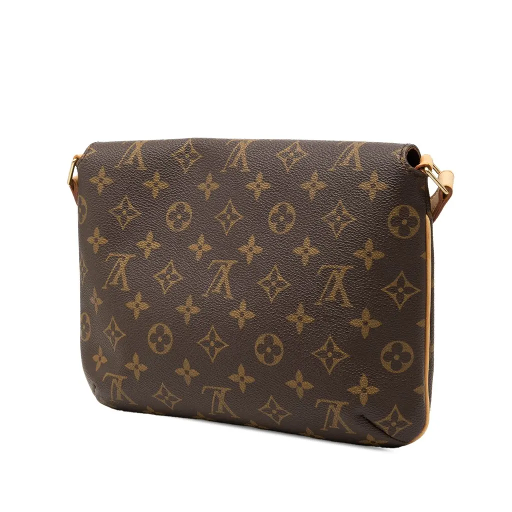 Louis Vuitton Monogram Musette Tango Short Strap Brown Canvas Good - Back View