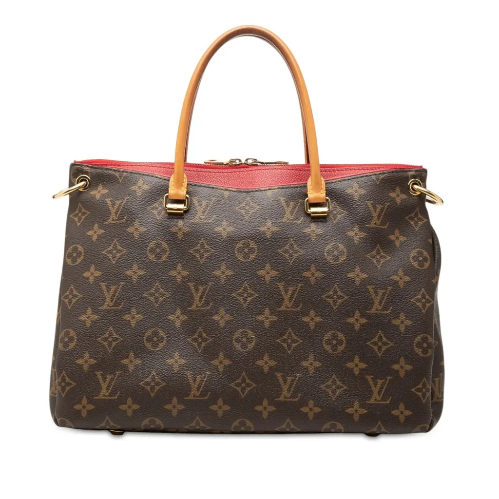 Louis Vuitton Monogram Pallas MM Brown Very good - Front View