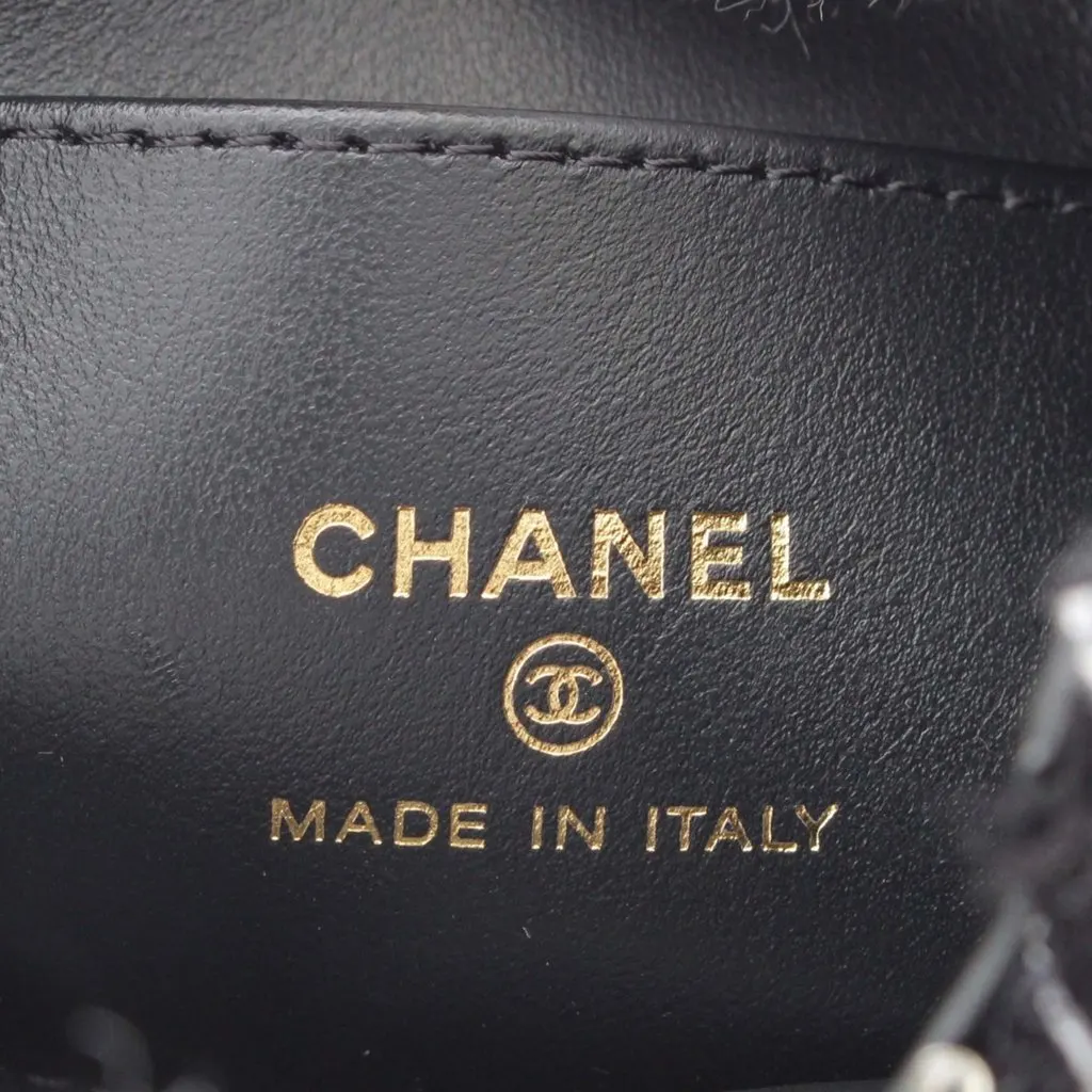 Chanel Nano Tweed Kelly Clutch on Chain Black Very good - Box View