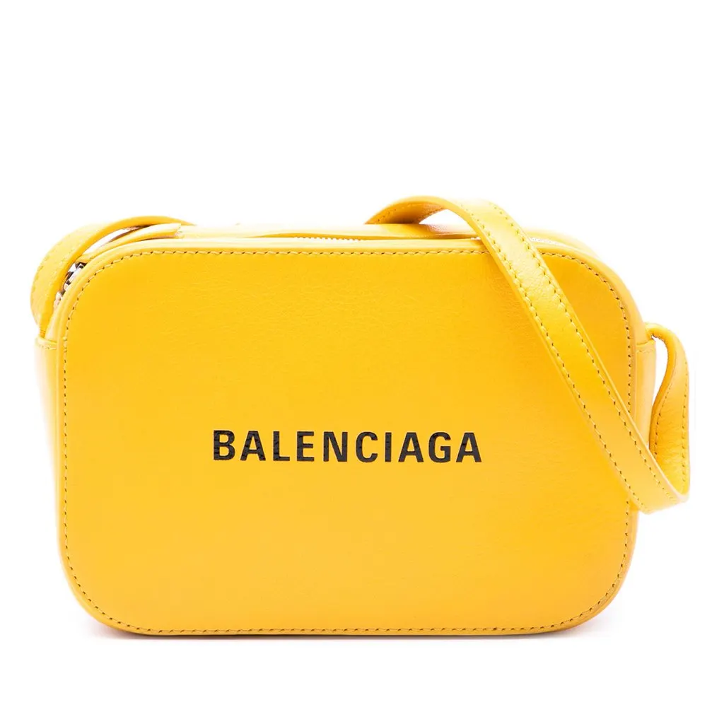 Balenciaga Leather Everyday Camera Bag XS Yellow Leather Very good - Front View