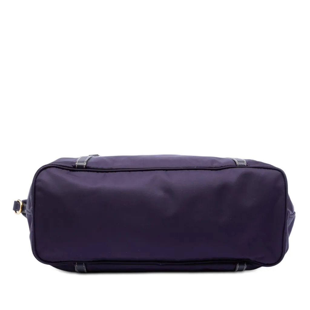 Prada Saffiano Trimmed Tessuto Satchel Purple Very good - Inside View
