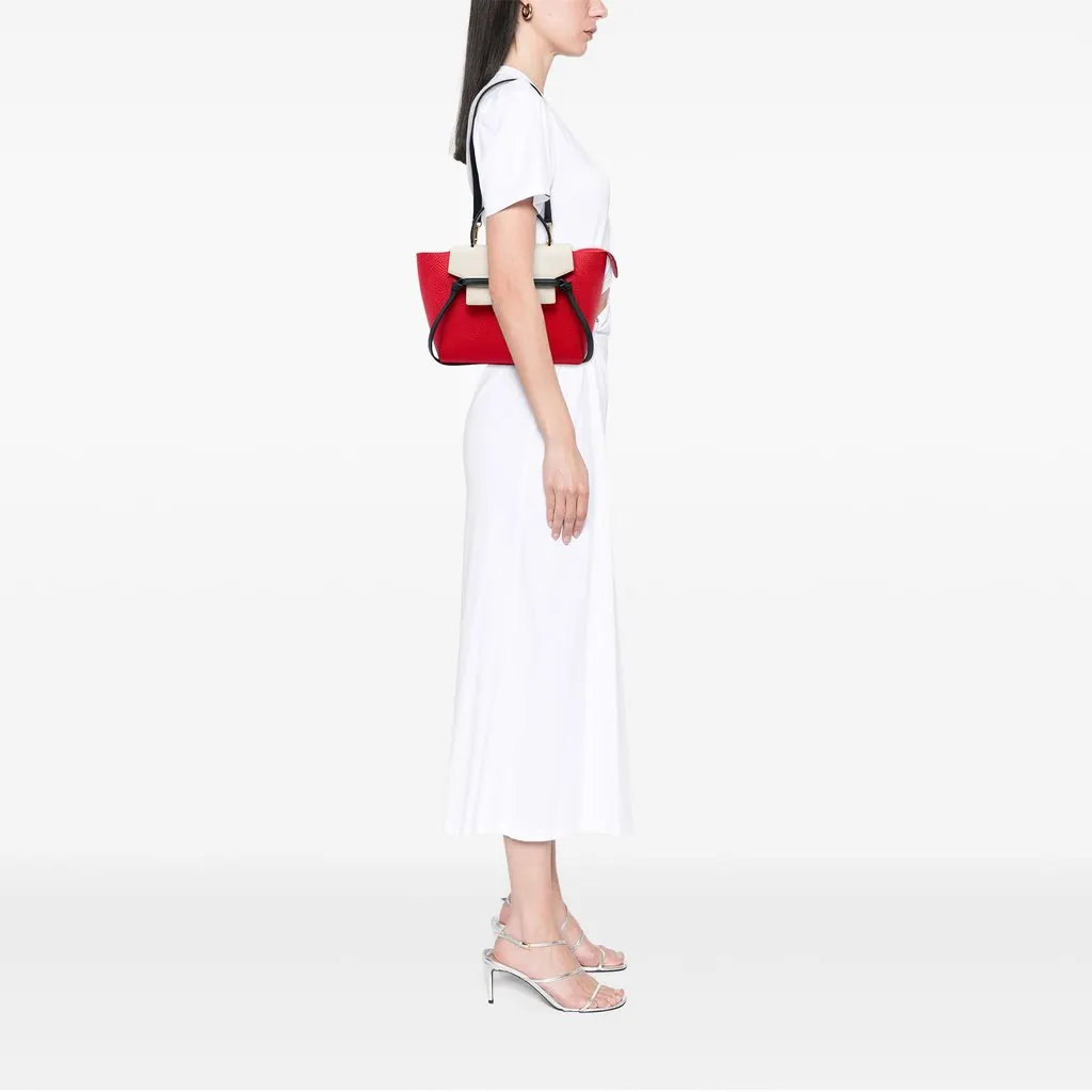 Celine Mini Tricolor Grained Calfskin Belt Bag Red Leather Very good - Box View
