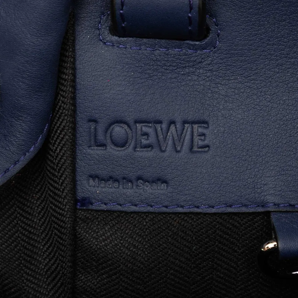 Loewe Small Soft Grained Calfskin Hammock Bag Blue Leather Good - Box View