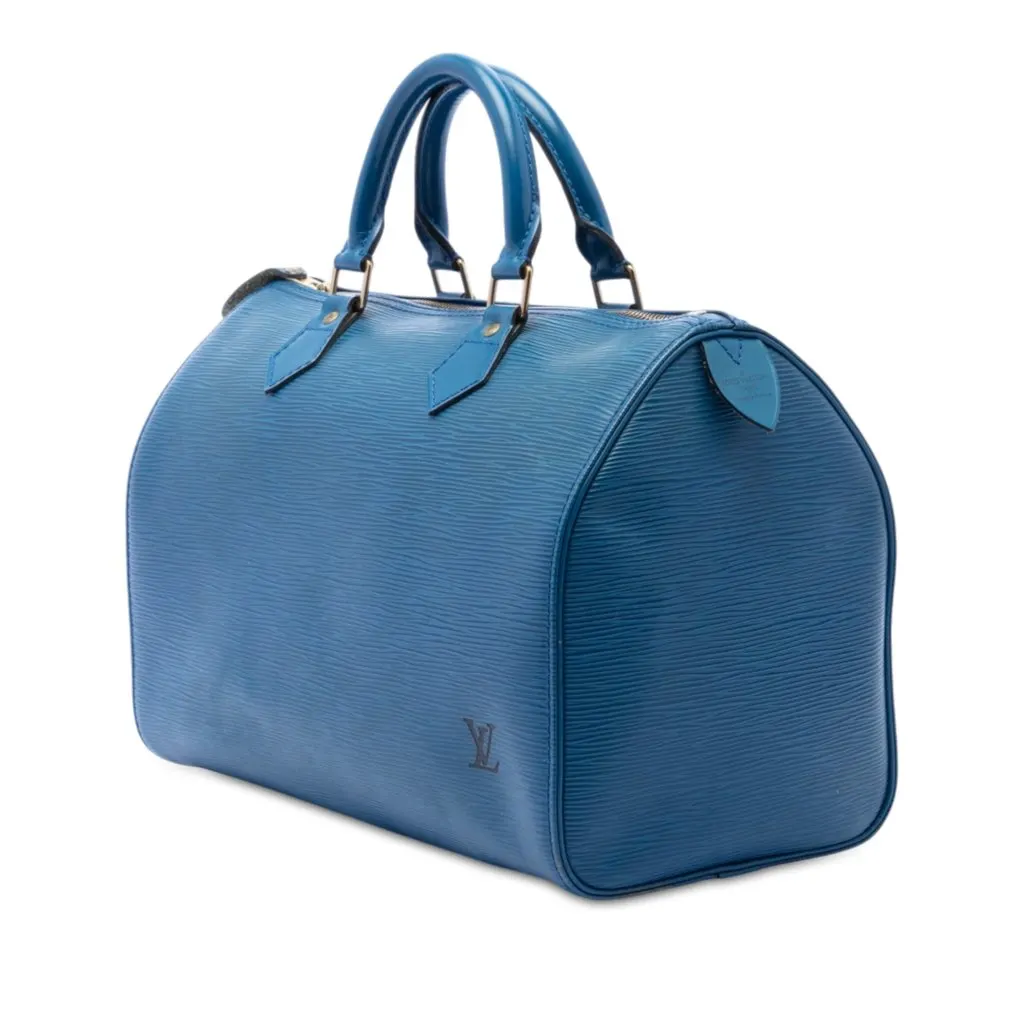 Louis Vuitton Epi Speedy 35 Blue Leather Very good - Back View