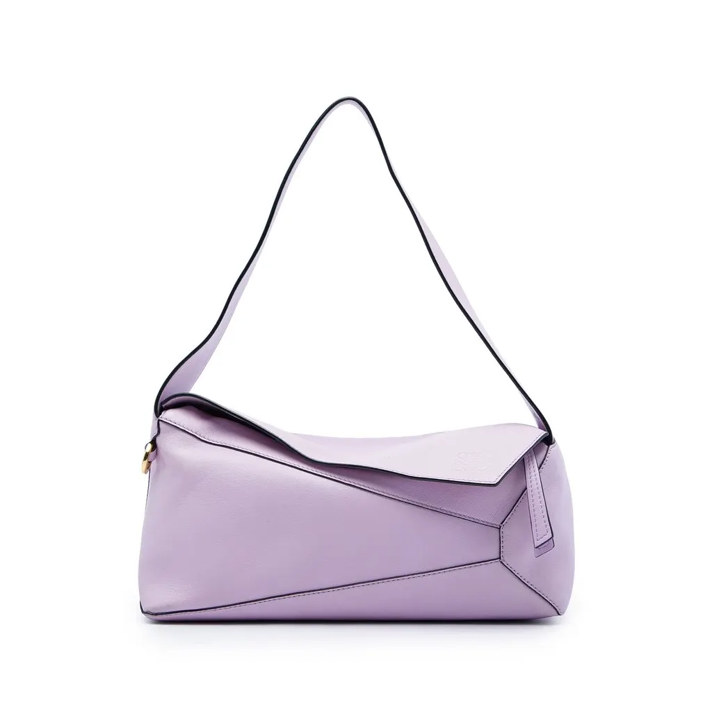 Loewe Calfskin Puzzle Hobo Purple Leather Very good - Front View