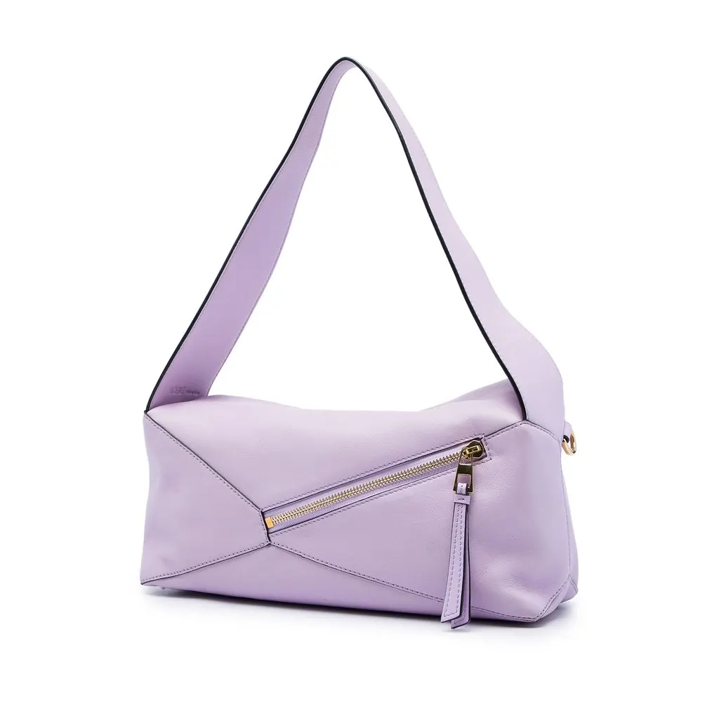 Loewe Calfskin Puzzle Hobo Purple Leather Very good - Back View