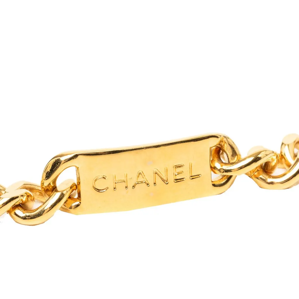 Chanel CC Gold Plated 31 Rue Cambon Medallion Chain Belt Gold Metal Very good - Back View