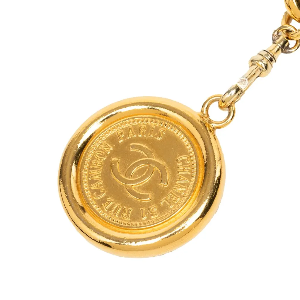 Chanel CC Gold Plated 31 Rue Cambon Medallion Chain Belt Gold Metal Very good - Box View
